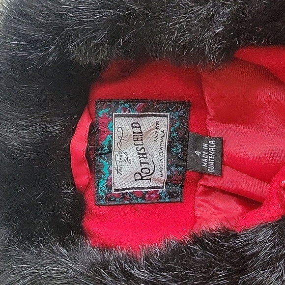 Girls Red Dres Coat & Hat Size 4 - Picture 2 of 10